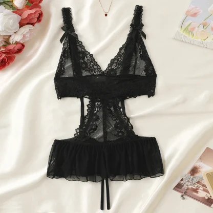 See-through Teddies with Ruffle Design - Image 7
