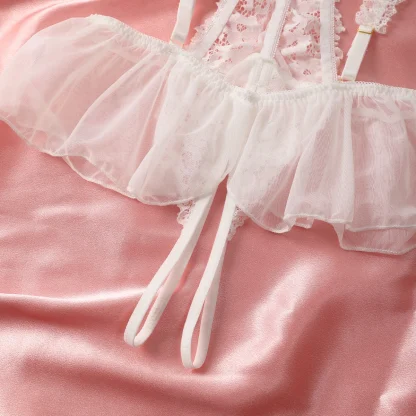 See-through Teddies with Ruffle Design - Image 5