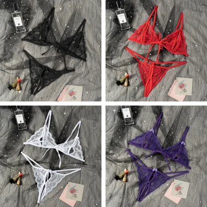 Crotchless Lingerie with Open Cup Design - Image 3