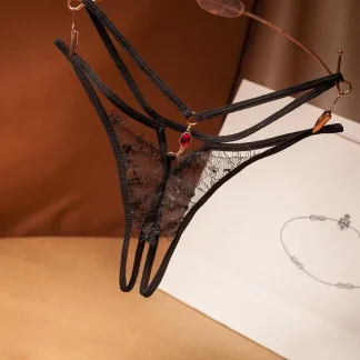 See-through Crotchless G-string with Multi Strap