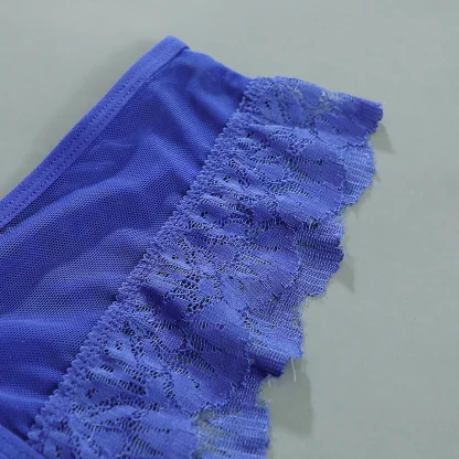 Open Crotch Lace G-string with Bowknot Decor - Image 6