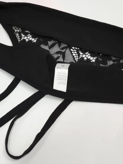 Black Comfortable Panty with Open Crotch - Image 5