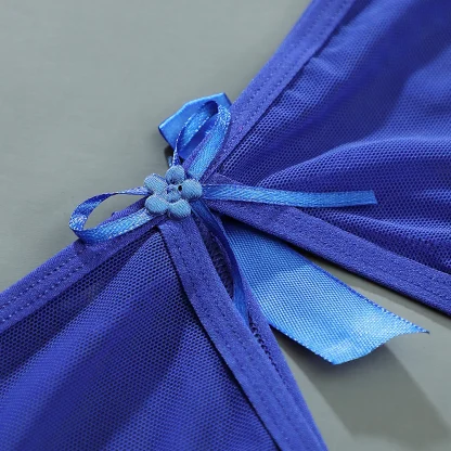 Open Crotch Lace G-string with Bowknot Decor - Image 8