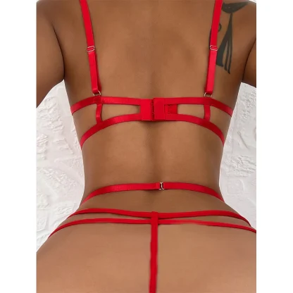 V-neck Lace Teddy with Strappy Design - Image 13