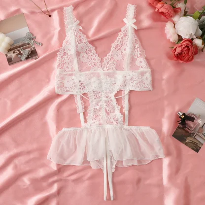 See-through Teddies with Ruffle Design - Image 2