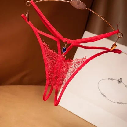 See-through Crotchless G-string with Multi Strap - Image 12