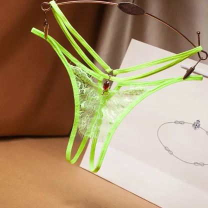 See-through Crotchless G-string with Multi Strap - Image 13