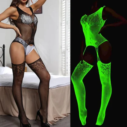Glow in the Dark Fishnet Bodystocking - Image 2
