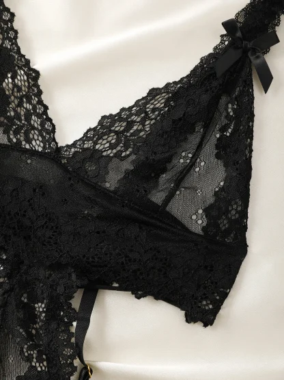See-through Teddies with Ruffle Design - Image 11