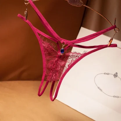 See-through Crotchless G-string with Multi Strap - Image 2