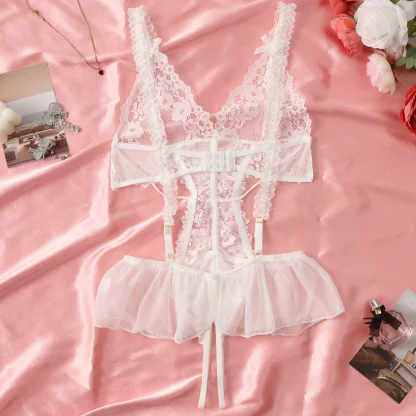 See-through Teddies with Ruffle Design - Image 3