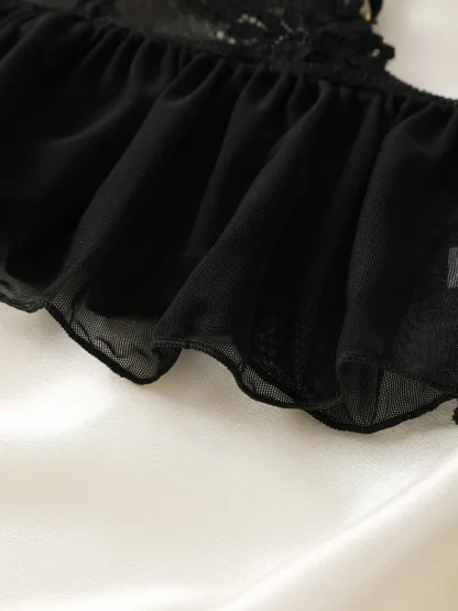 See-through Teddies with Ruffle Design - Image 13