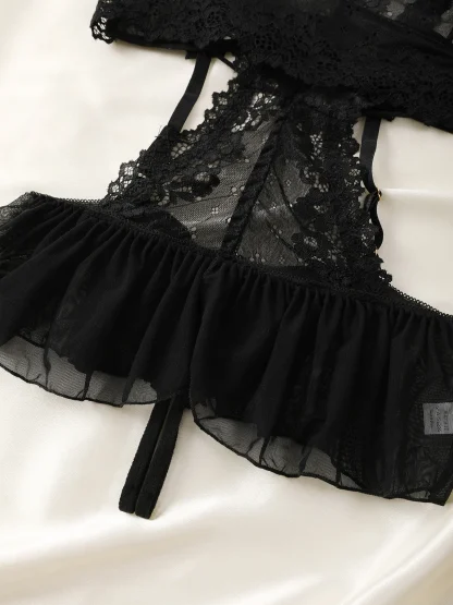 See-through Teddies with Ruffle Design - Image 12